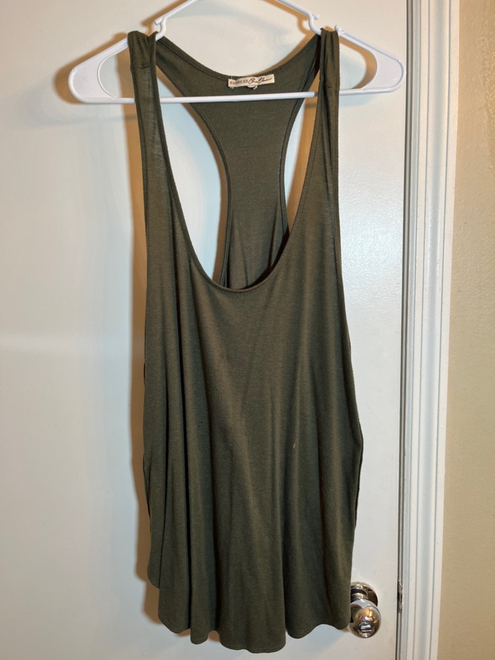 Express Olive Green Racerback Tank